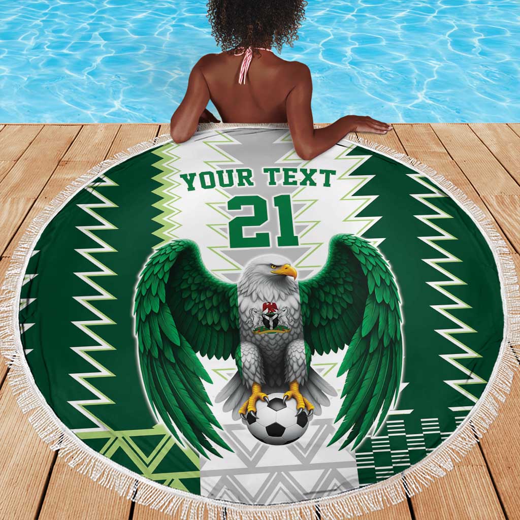 Custom Football African Nigeria Beach Blanket Classic 20-21 Home Jersey - African Pride