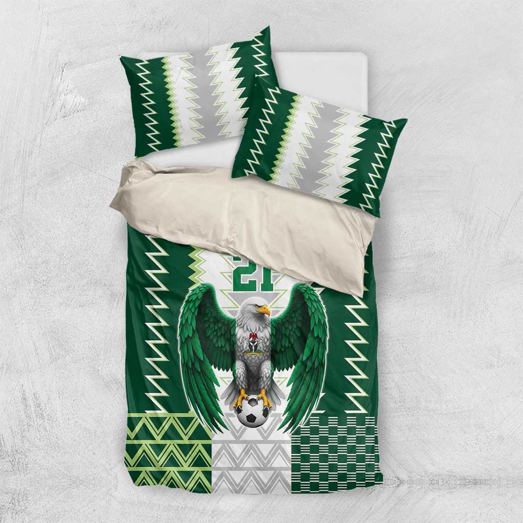 Custom Football African Nigeria Bedding Set Classic 20-21 Home Jersey - African Pride