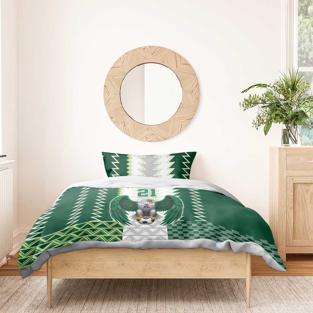 Custom Football African Nigeria Bedding Set Classic 20-21 Home Jersey - African Pride