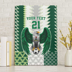 Custom Football African Nigeria Canvas Wall Art Classic 20-21 Home Jersey - African Pride