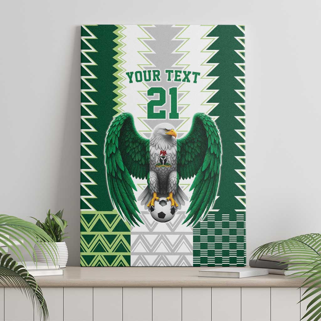 Custom Football African Nigeria Canvas Wall Art Classic 20-21 Home Jersey - African Pride