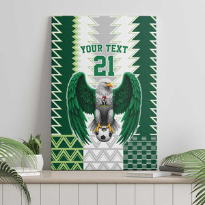 Custom Football African Nigeria Canvas Wall Art Classic 20-21 Home Jersey - African Pride