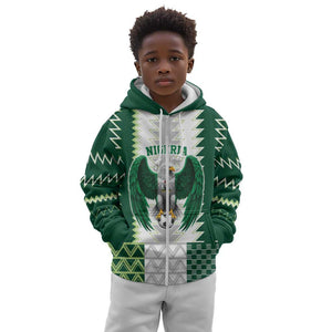 Custom Football African Nigeria Kid Hoodie Classic 20-21 Home Jersey - African Pride