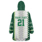 Custom Football African Nigeria Kid Wearable Blanket Hoodie Classic 20-21 Home Jersey - African Pride