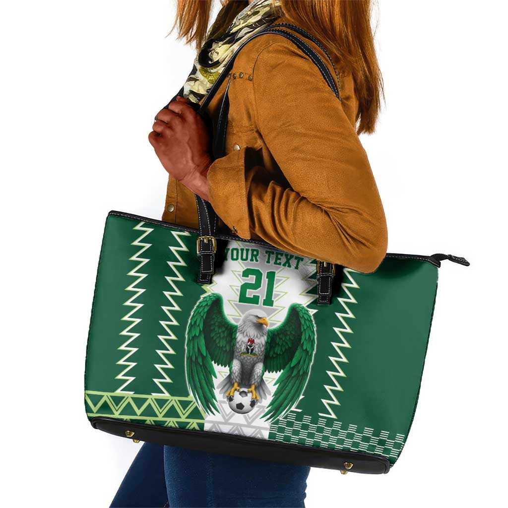 Custom Football African Nigeria Leather Tote Bag Classic 20-21 Home Jersey - African Pride