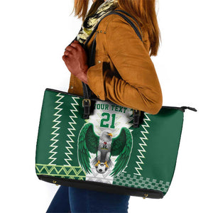 Custom Football African Nigeria Leather Tote Bag Classic 20-21 Home Jersey - African Pride