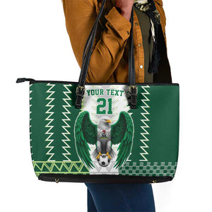 Custom Football African Nigeria Leather Tote Bag Classic 20-21 Home Jersey - African Pride