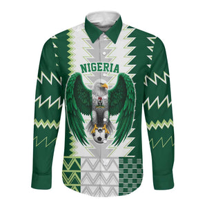 Custom Football African Nigeria Long Sleeve Button Shirt Classic 20-21 Home Jersey - African Pride