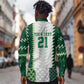 Custom Football African Nigeria Long Sleeve Button Shirt Classic 20-21 Home Jersey - African Pride