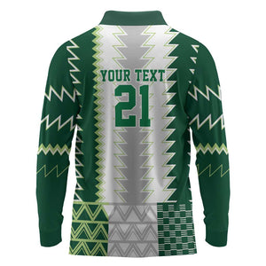 Custom Football African Nigeria Long Sleeve Polo Shirt Classic 20-21 Home Jersey - African Pride