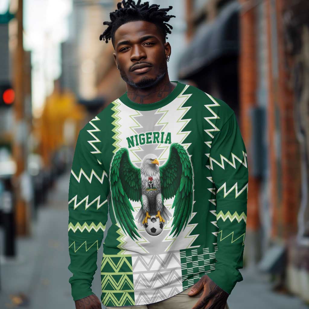 Custom Football African Nigeria Long Sleeve Shirt Classic 20-21 Home Jersey - African Pride