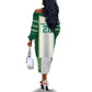 Custom Football African Nigeria Off The Shoulder Long Sleeve Dress Classic 20-21 Home Jersey - African Pride
