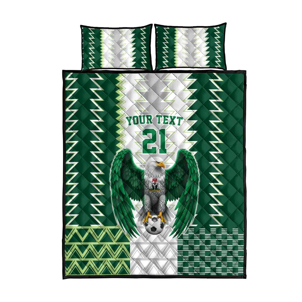 Custom Football African Nigeria Quilt Bed Set Classic 20-21 Home Jersey - African Pride