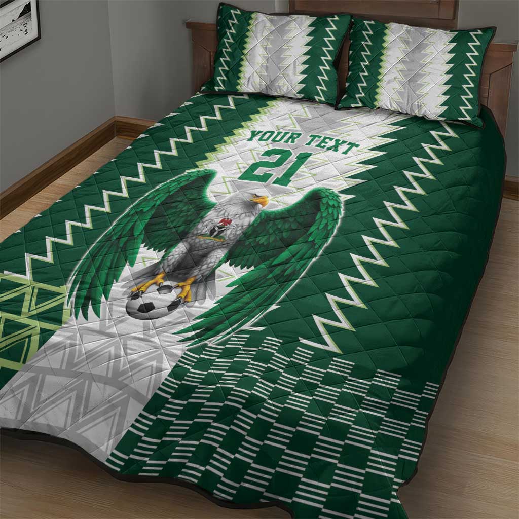 Custom Football African Nigeria Quilt Bed Set Classic 20-21 Home Jersey - African Pride