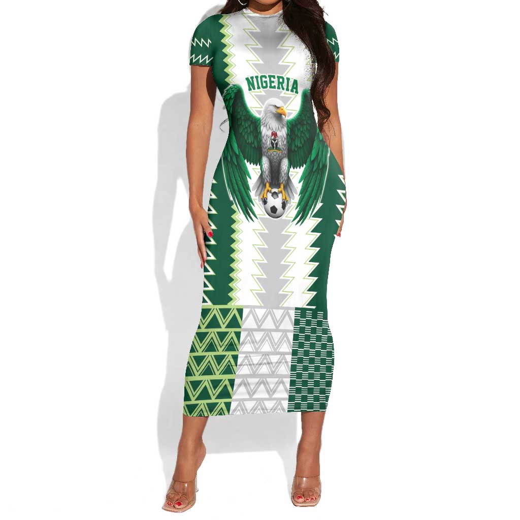 Custom Football African Nigeria Short Sleeve Bodycon Dress Classic 20-21 Home Jersey - African Pride