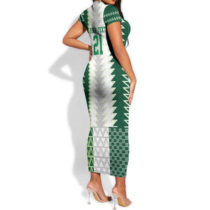 Custom Football African Nigeria Short Sleeve Bodycon Dress Classic 20-21 Home Jersey - African Pride