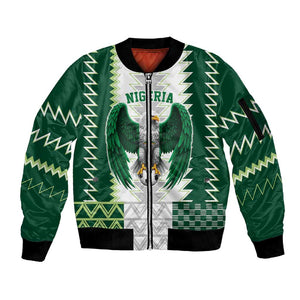 Custom Football African Nigeria Sleeve Zip Bomber Jacket Classic 20-21 Home Jersey - African Pride