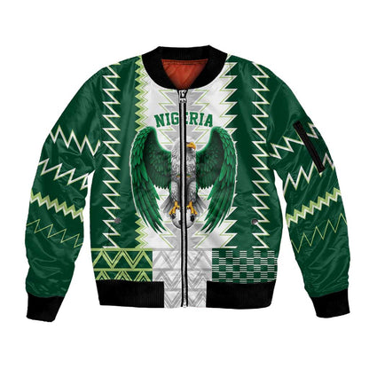 Custom Football African Nigeria Sleeve Zip Bomber Jacket Classic 20-21 Home Jersey - African Pride
