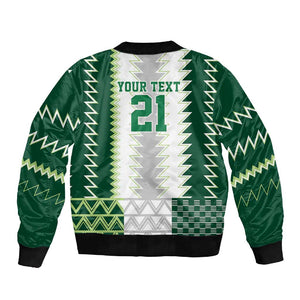 Custom Football African Nigeria Sleeve Zip Bomber Jacket Classic 20-21 Home Jersey - African Pride