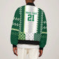 Custom Football African Nigeria Sleeve Zip Bomber Jacket Classic 20-21 Home Jersey - African Pride