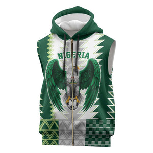 Custom Football African Nigeria Sleeveless Zip Hoodie Classic 20-21 Home Jersey - African Pride