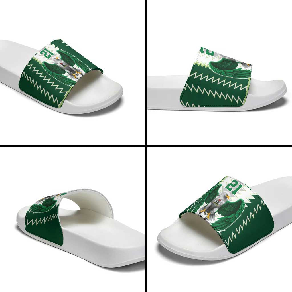 Custom Football African Nigeria Slide Sandals Classic 20-21 Home Jersey