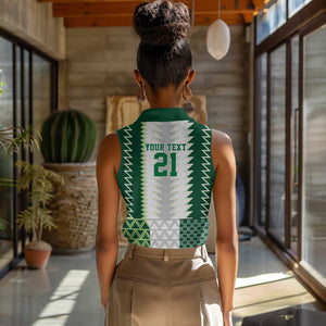 Custom Football African Nigeria Women Sleeveless Polo Shirt Classic 20-21 Home Jersey - African Pride