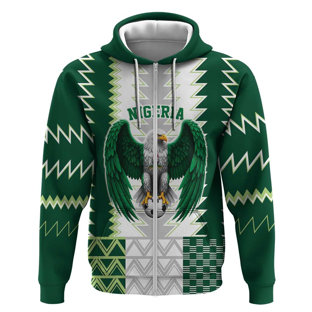 Custom Football African Nigeria Zip Hoodie Classic 20-21 Home Jersey - African Pride