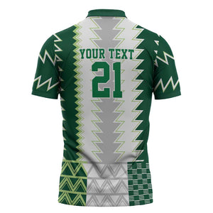 Custom Football African Nigeria Zipper Polo Shirt Classic 20-21 Home Jersey