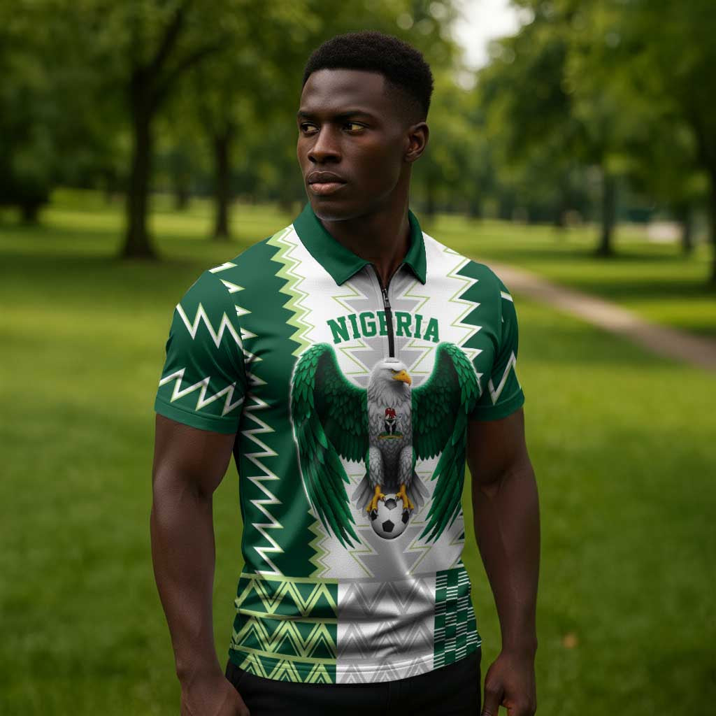 Custom Football African Nigeria Zipper Polo Shirt Classic 20-21 Home Jersey