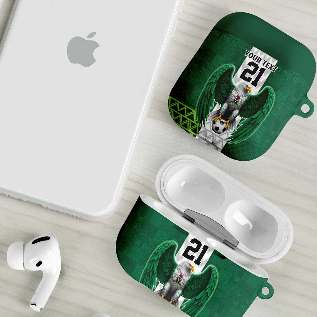 Custom Football African Nigeria AirPods Case Retro Nigeria 20-21 Eagle Flag Motif