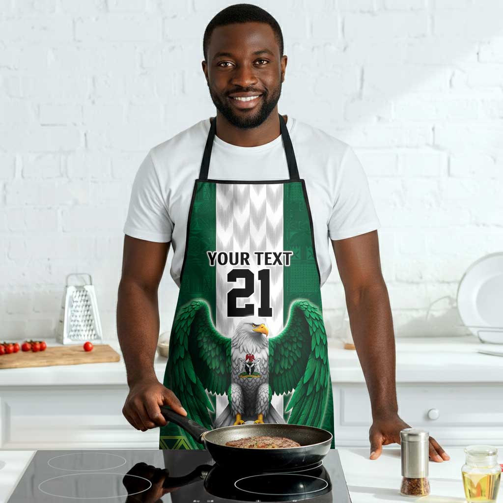 Custom Football African Nigeria Apron Retro Nigeria 20-21 Eagle Flag Motif