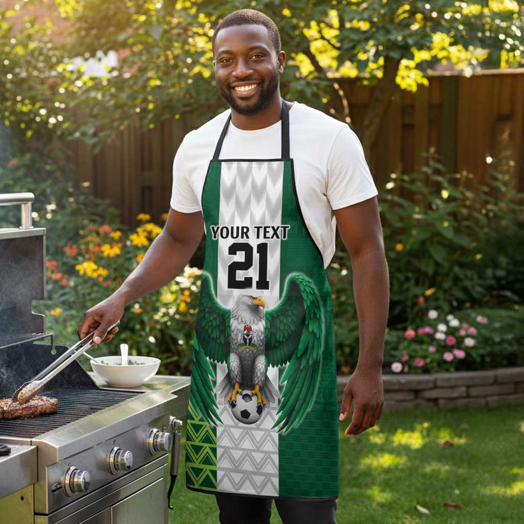 Custom Football African Nigeria Apron Retro Nigeria 20-21 Eagle Flag Motif