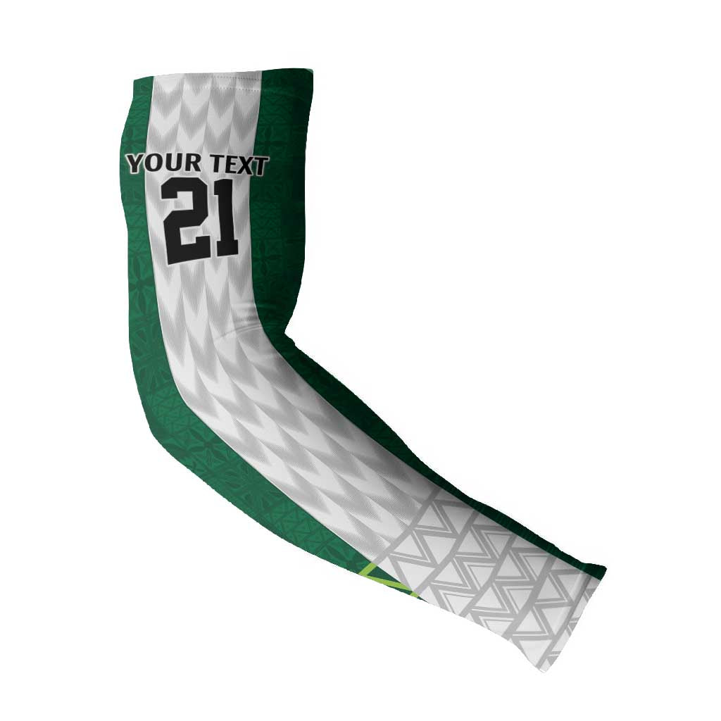 Custom Football African Nigeria Arm Sleeves Retro Nigeria 20-21 Eagle Flag Motif