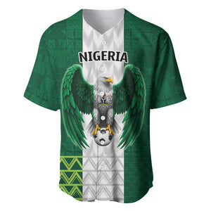 Custom Football African Nigeria Baseball Jersey Retro Nigeria 20-21 Eagle Flag Motif - African Pride