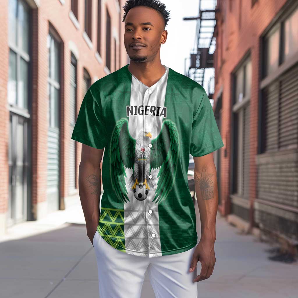 Custom Football African Nigeria Baseball Jersey Retro Nigeria 20-21 Eagle Flag Motif - African Pride