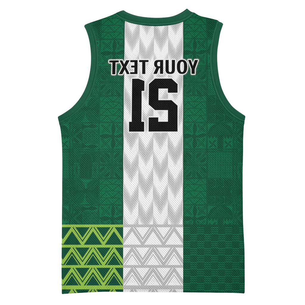 Custom Football African Nigeria Basketball Jersey Retro Nigeria 20-21 Eagle Flag Motif - African Pride