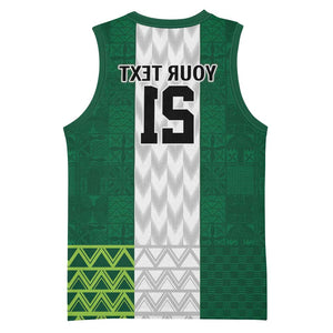 Custom Football African Nigeria Basketball Jersey Retro Nigeria 20-21 Eagle Flag Motif - African Pride