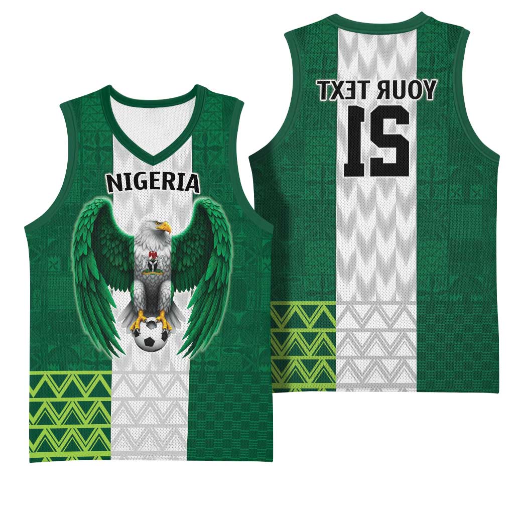 Custom Football African Nigeria Basketball Jersey Retro Nigeria 20-21 Eagle Flag Motif - African Pride