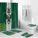 Custom Football African Nigeria Bathroom Set Retro Nigeria 20-21 Eagle Flag Motif