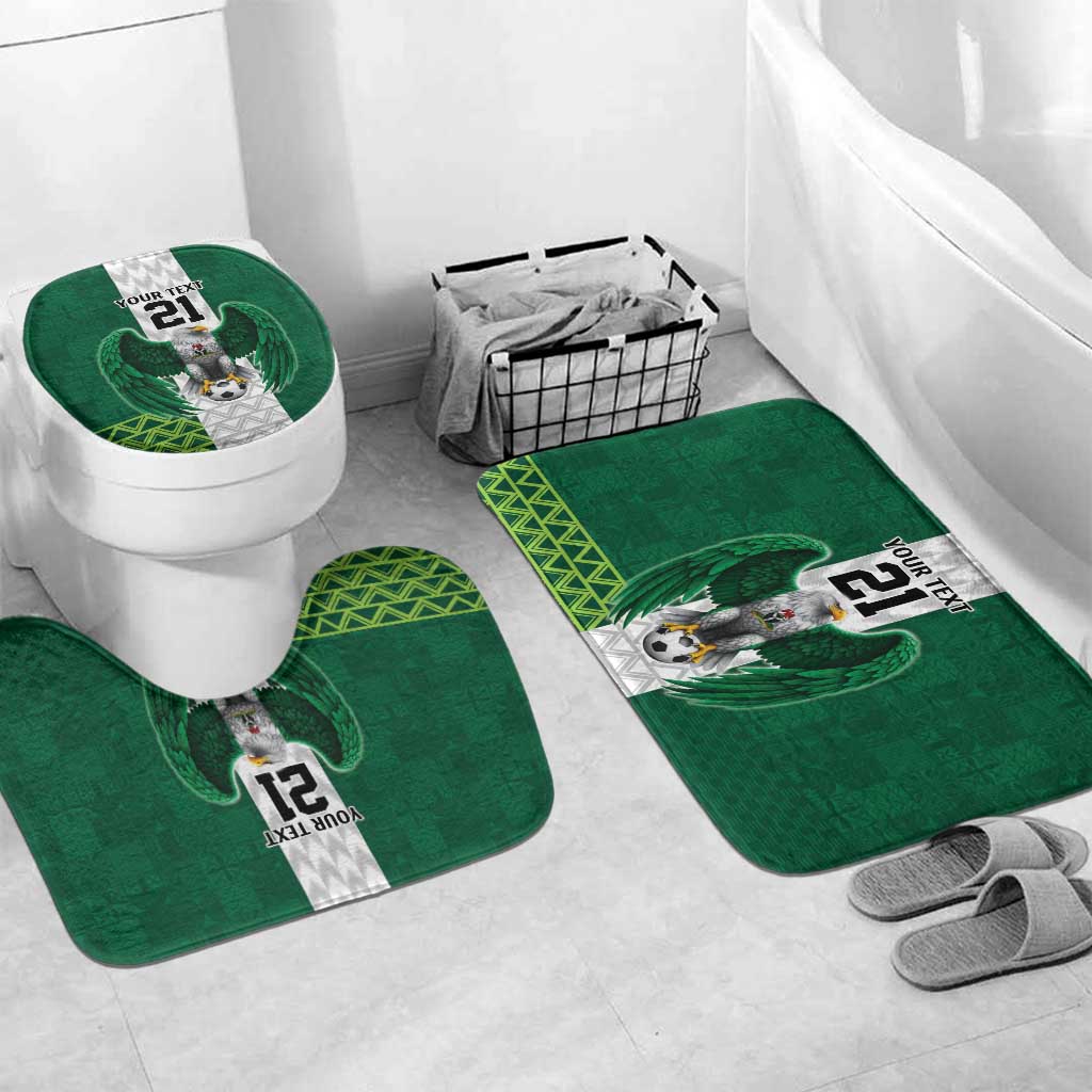 Custom Football African Nigeria Bathroom Set Retro Nigeria 20-21 Eagle Flag Motif