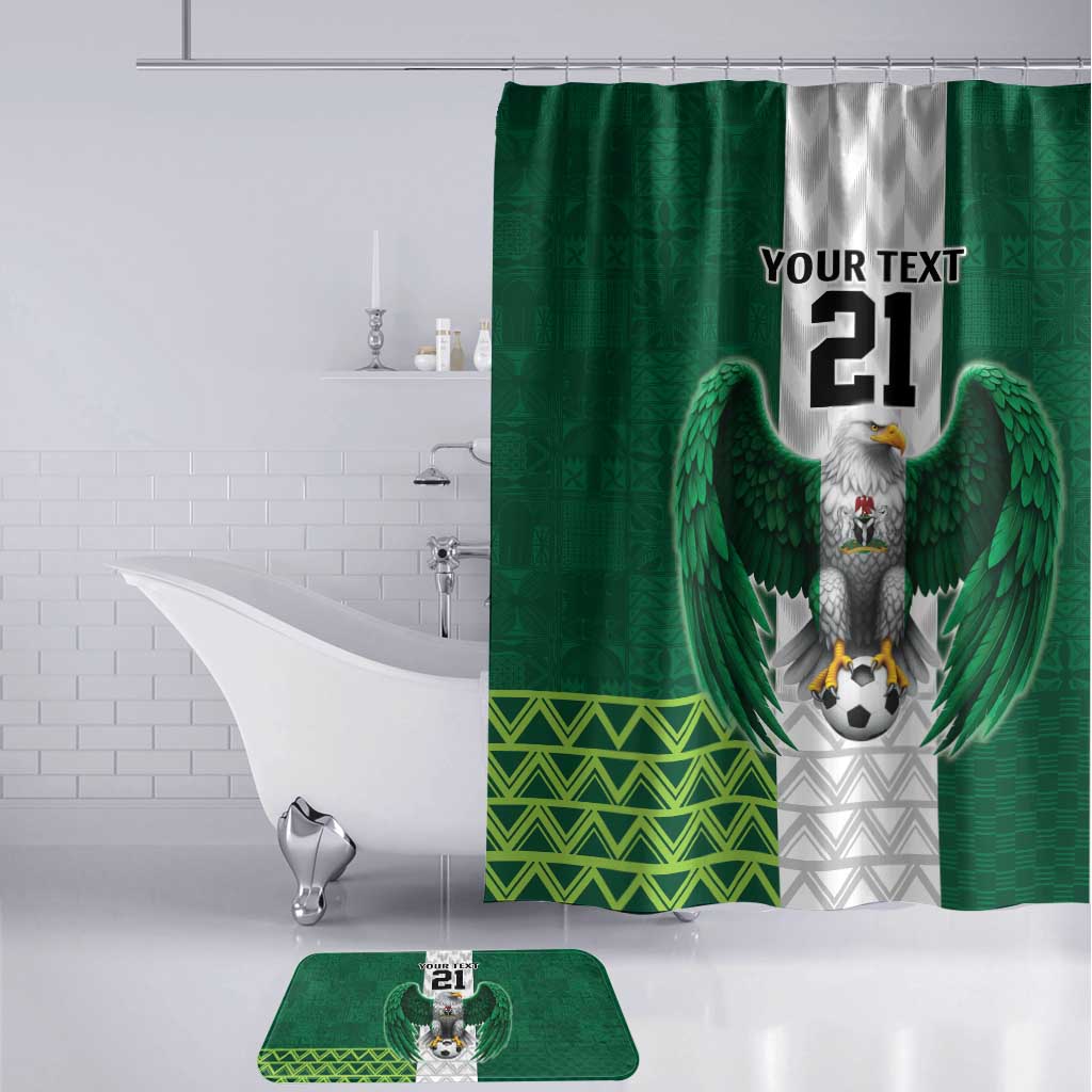 Custom Football African Nigeria Bathroom Set Retro Nigeria 20-21 Eagle Flag Motif