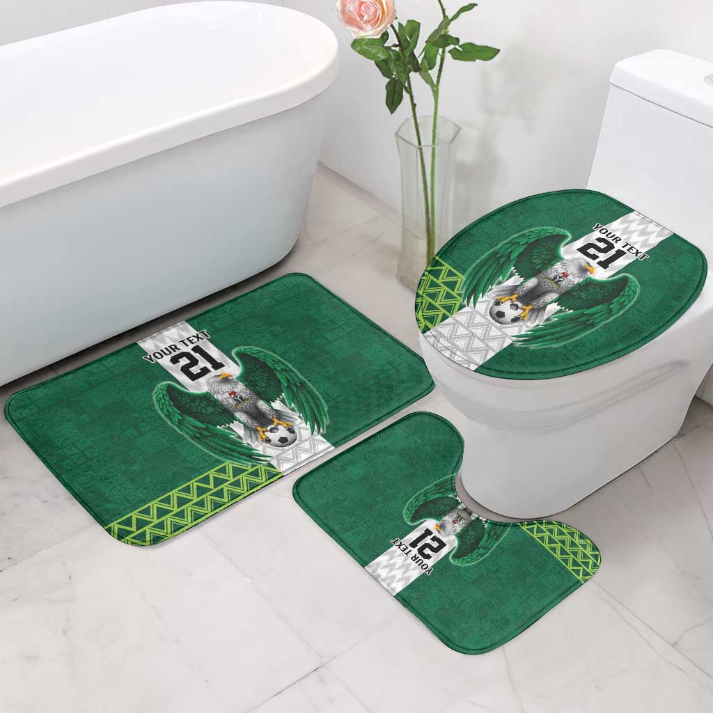 Custom Football African Nigeria Bathroom Set Retro Nigeria 20-21 Eagle Flag Motif