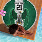 Custom Football African Nigeria Beach Blanket Retro Nigeria 20-21 Eagle Flag Motif - African Pride