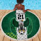 Custom Football African Nigeria Beach Blanket Retro Nigeria 20-21 Eagle Flag Motif - African Pride