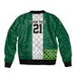 Custom Football African Nigeria Bomber Jacket Retro Nigeria 20-21 Eagle Flag Motif - African Pride