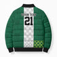 Custom Football African Nigeria Bomber Puffer Jacket Retro Nigeria 20-21 Eagle Flag Motif
