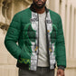 Custom Football African Nigeria Bomber Puffer Jacket Retro Nigeria 20-21 Eagle Flag Motif
