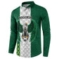Custom Football African Nigeria Button Sweatshirt Retro Nigeria 20-21 Eagle Flag Motif