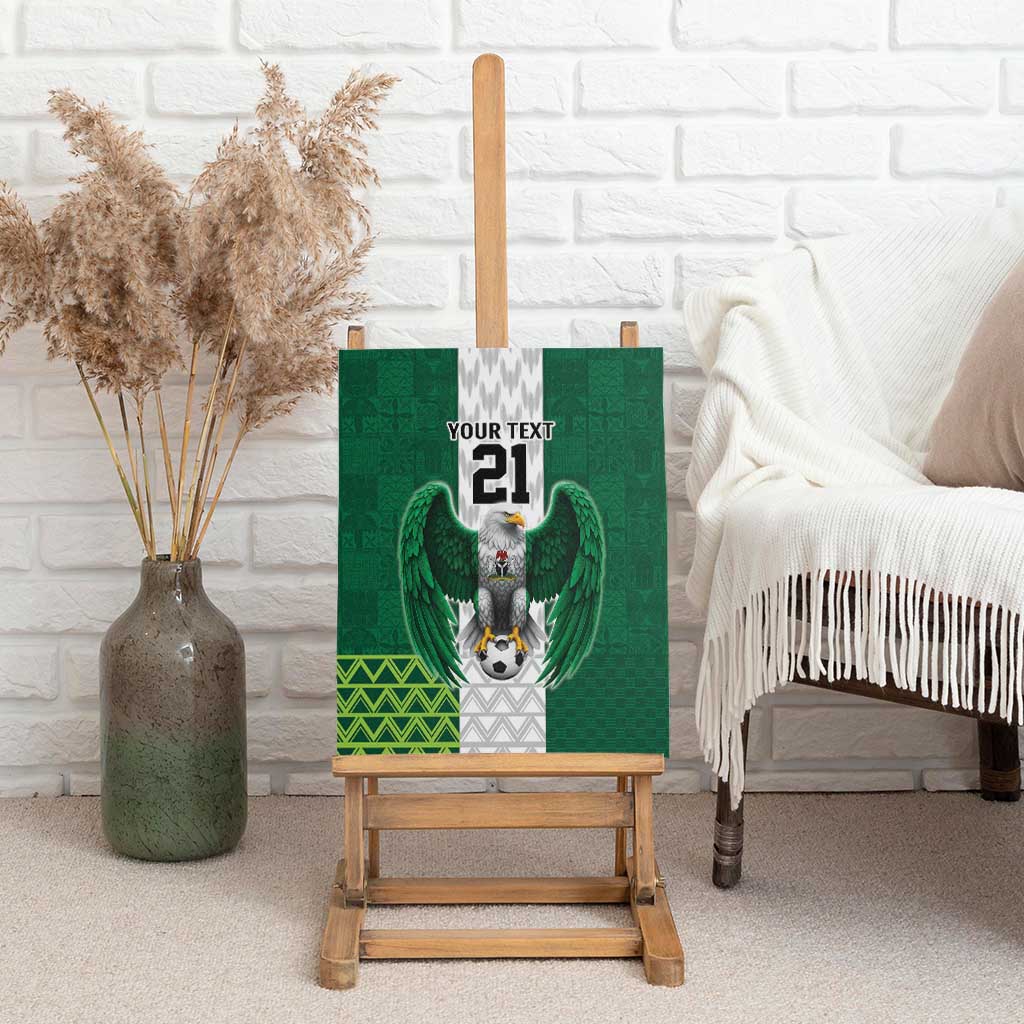 Custom Football African Nigeria Canvas Wall Art Retro Nigeria 20-21 Eagle Flag Motif - African Pride